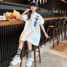 批发女童连衣裙夏季2026新款洋气时髦<b class='q'>儿童</b>夏装公主裙中大童学院风裙子