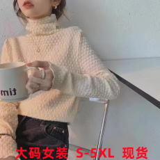 批发高领打底衫女春秋大码胖妹妹mm内搭修身显瘦蕾丝上衣长袖T恤ins潮