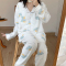 100% 纯棉加肥加大220斤绉布纱布双层月子服孕妇睡衣春夏哺乳套装轮播图1