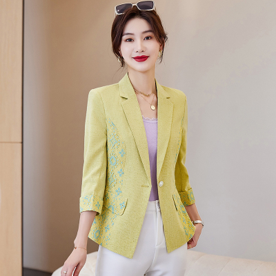 小香名媛风西装外套女春夏新款短款小个子修身薄款西服上衣