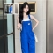 克莱因蓝时尚背带裤女夏薄款2023年新款洋气减龄小个子休闲连体裤轮播图1