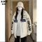 2023pu皮棉服男秋冬季飞行员刺绣棉衣潮牌街头外套宽松加厚机车服轮播图3