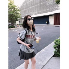 批发夏季盐系穿搭小个子炸街学院风网红时尚减龄<b class='q'>T</b>恤上衣两件套装裙子