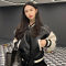 现货美式复古撞色棒球服外套女春秋2023新款韩系炸街宽松休闲夹克轮播图1