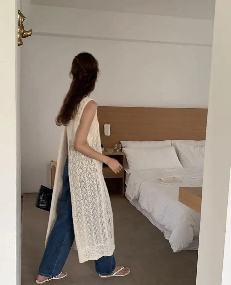 백리스 니트 원피스 상세 이미지 4