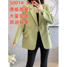 批发秋季西服上衣chic绿色西装<b class='q'>外套</b>女2025新款高级设计感小众小个子