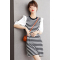 实拍◆现货◆条纹法式连衣裙女2023夏季新款韩版气质设计感裙子潮轮播图2