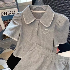 批发小众设计感休闲时尚套装夏季<b class='q'>新款</b>时髦洋气运动服<b class='q'>短裤</b>两件套短款女