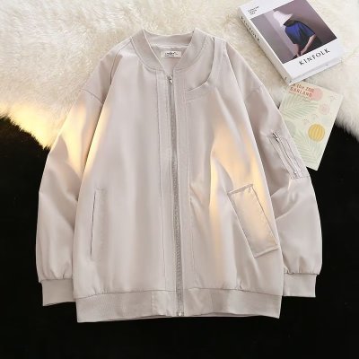 双层有内里男女情侣外套斜纹纯棉棒球服飞行服