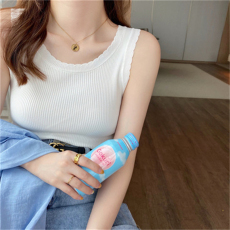 批发背心女夏外穿宽肩带内搭冰<b class='q'>丝</b>吊带设计感小众无袖t恤针织打底上衣