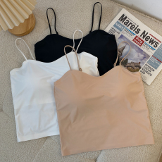 批发实拍2026大码无痕冰丝美背固定杯聚拢内衣内搭<b class='q'>吊带</b><b class='q'>背心</b>一字围抹胸
