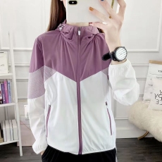 批发夏季情侣冰丝<b class='q'>男</b>款女款透气防晒衣轻薄皮肤衣运动拼色连帽<b class='q'>薄外套</b>