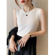 批发<b class='q'>白色</b>打底<b class='q'>背心</b>女内搭夏外穿紧身短款小吊带冰丝薄款针织衫无袖上衣