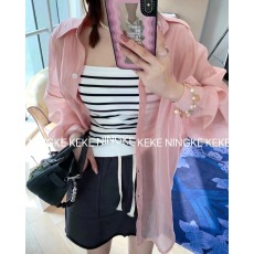 批发<b class='q'>韩版</b>夏季薄款防晒衣休闲时尚原宿风<b class='q'>大码</b>宽松糖果色衬衣女