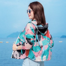 批发<b class='q'>短</b>款防晒衣女2026夏季新款宽松百搭印花色防晒服透气小个子薄外套