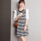 实拍◆现货◆条纹法式连衣裙女2023夏季新款韩版气质设计感裙子潮轮播图1
