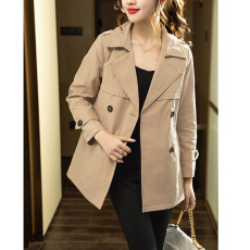 批发新款韩版<b class='q'>风衣</b>女2026年春秋洋气垂感减龄<b class='q'>风衣</b>女小个子收腰中长款