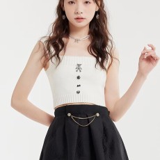 批发<b class='q'>杨颖</b>乔乔<b class='q'>同款</b>甜辣撞色圆领T恤女2023春夏新款修身显瘦百搭针织衫