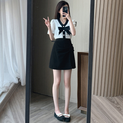 实拍#大码女装新款不规则高腰显瘦褶皱显瘦半身裙包臀A字裙短裙