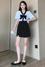实拍#大码女装新款不规则高腰显瘦褶皱显瘦半身裙包臀A字裙短裙