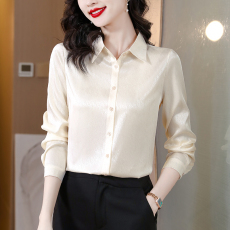 批发实拍春秋新款时尚重磅真丝衬衫女设计感桑蚕丝上衣<b class='q'>长袖</b>工作服