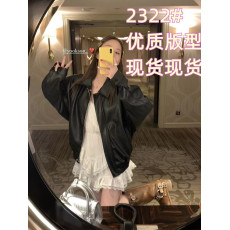 批发HEYGIRL黑哥 xi皮少女爱自由 定制pu复古黑色皮衣外套女夹克上衣