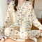 100%纯棉 2023春夏季双层纱布月子服套装孕妇睡衣女喂奶哺乳衣轮播图1