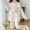 100%纯棉 2023春夏季双层纱布月子服套装孕妇睡衣女喂奶哺乳衣轮播图3