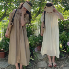 批发2026<b class='q'>夏装</b>韩版宽松露肩法式气质大码女装胖MM甜美<b class='q'>连衣裙</b>M 4XL200斤