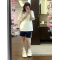 OOTD盐系运动套装女夏季学生休闲校园风宽松polo衫短袖短裤两件套轮播图2