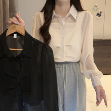 批发实拍2026秋装新款大码女装胖mm显瘦减龄衬衫假两件百搭小衫上衣潮