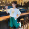 女童夏季套装2023新款韩版中大童时髦洋气小女孩休闲泡泡袖两件套轮播图3