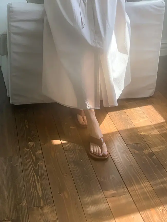 INS 극세한 기본 셔츠 원피스 상세 이미지 2