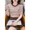 刺绣条纹恤女短袖夏季法式泡泡袖宽松百搭针织洋气上衣轮播图6