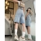 实拍实价！！！五分裤女夏宽松工装牛仔短裤高腰垂感直筒阔腿中裤轮播图5