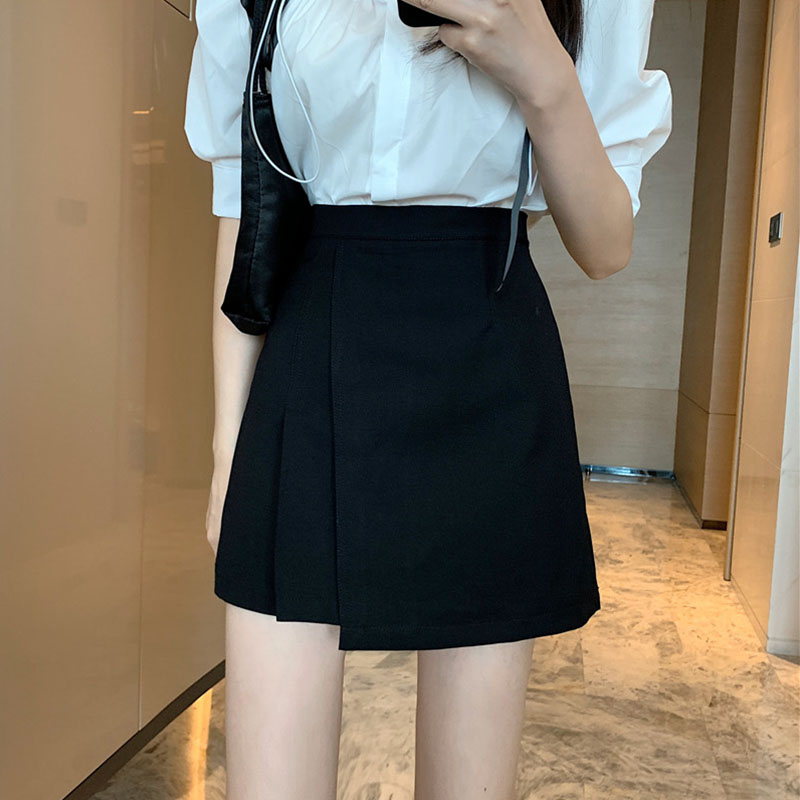 Irregular a-line short skirt for women plus size skirt for fat mm to make you look slimmer and cover your belly for a pear-shaped figure, wear a skirt to cover your crotch in summer