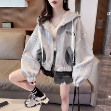 批发实拍提花<b class='q'>大码</b><b class='q'>女装</b>春秋薄长袖卫衣女韩版宽松显瘦拼接上衣网红