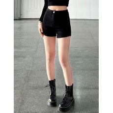 批发纯色高腰显瘦牛仔超短裤女夏季薄款紧身辣妹百搭A字包臀热裤ins潮