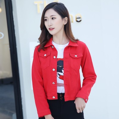 实拍现货韩版牛仔外套女爆款学生上衣牛仔衬衫连衣裙短裙牛仔裤