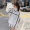 白色时尚休闲套装女2023春夏新款韩系立领外套防晒服短裤子两件套轮播图3