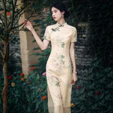 批发夏季2025年新款复古日常高级感老<b class='q'>上海</b><b class='q'>旗袍</b>改良年轻款少女高级优雅