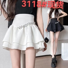 批发法式方领镶钻短款上衣女装夏季时尚泡泡袖高腰<b class='q'>蓬蓬</b>短裙子两件套装
