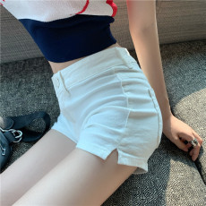 批发实拍 高腰黑色牛仔短裤女紧身包臀性感弹力显瘦热裤夏新款潮