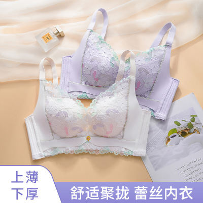 夏季调整型内衣女小胸聚拢型大胸显小胸收副乳防下垂无钢圈文胸罩