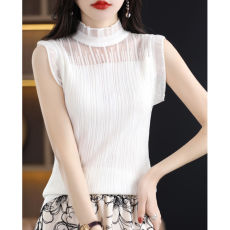批发条纹衬衫<b class='q'>女士</b>长袖2022年春秋装新款雪纺上衣洋气百搭打底衬衣
