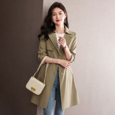 批发<b class='q'>风衣</b>外套女秋2026新款中长款高端品牌小个子修身妈妈杭州意法大衣