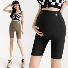 批发实拍孕妇<b class='q'>打底裤</b>2025夏季薄款五分裤无痕托腹鲨鱼裤瑜伽裤短裤