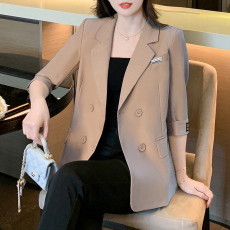 批发七分袖小<b class='q'>西装外套</b><b class='q'>女</b>春夏季新款韩版休闲时尚百搭薄款中袖西服上衣