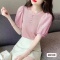 夏季女士小个子短袖女装2023新款高级感修身百搭上衣服冰丝针织衫轮播图3