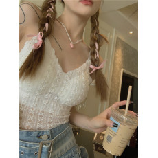 批发实拍实价~辣妹蕾丝上衣吊带内搭带胸垫背心性感打底衫